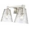 Z-Lite Analia Vanity, 2-Light, 16.5 In.W x 7.5 In.L x 9.25 In.H, Brushed Nickel/Clear Ribbed 1101-2V-BN - alternate 7